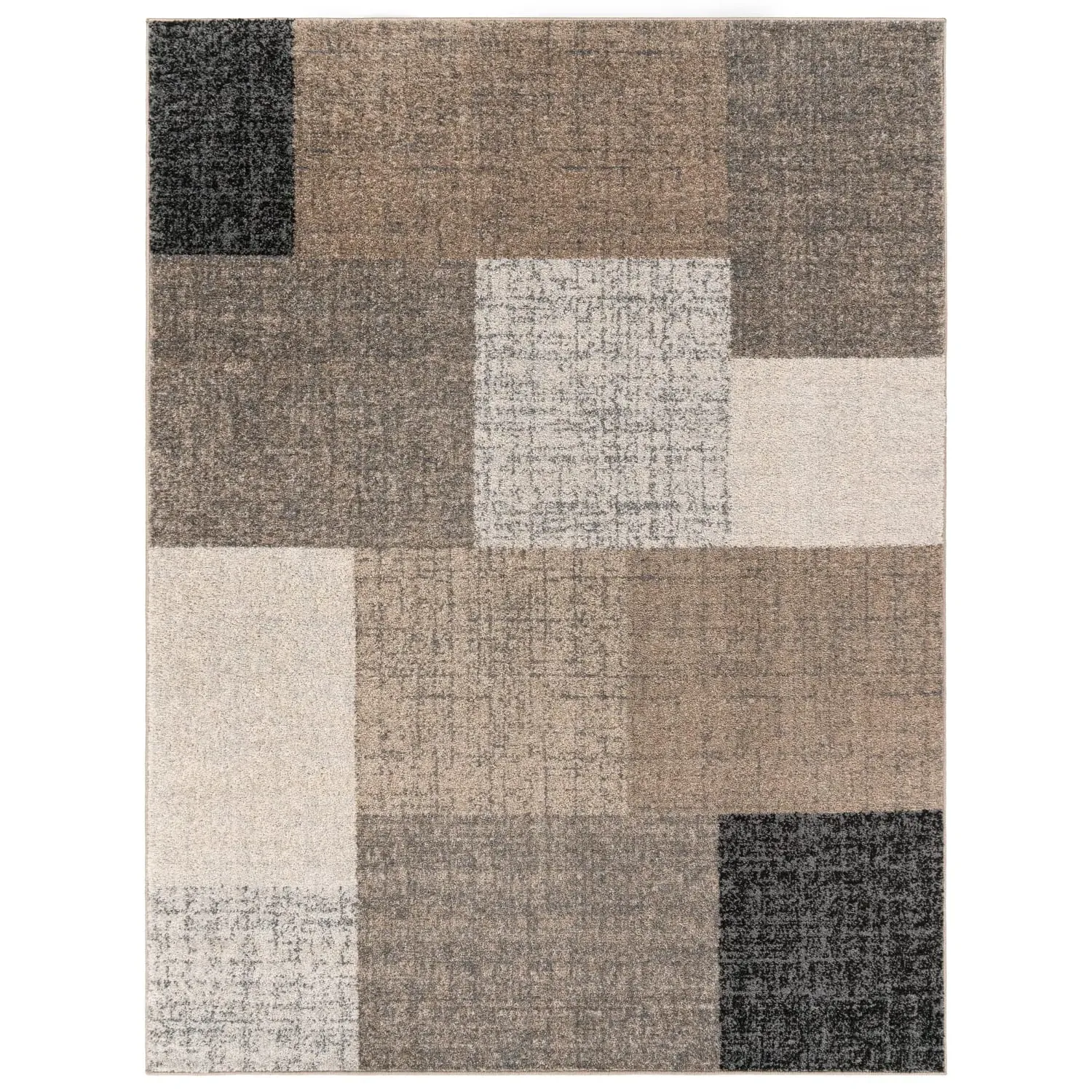 Monde Rectangular Rug - Brown image
