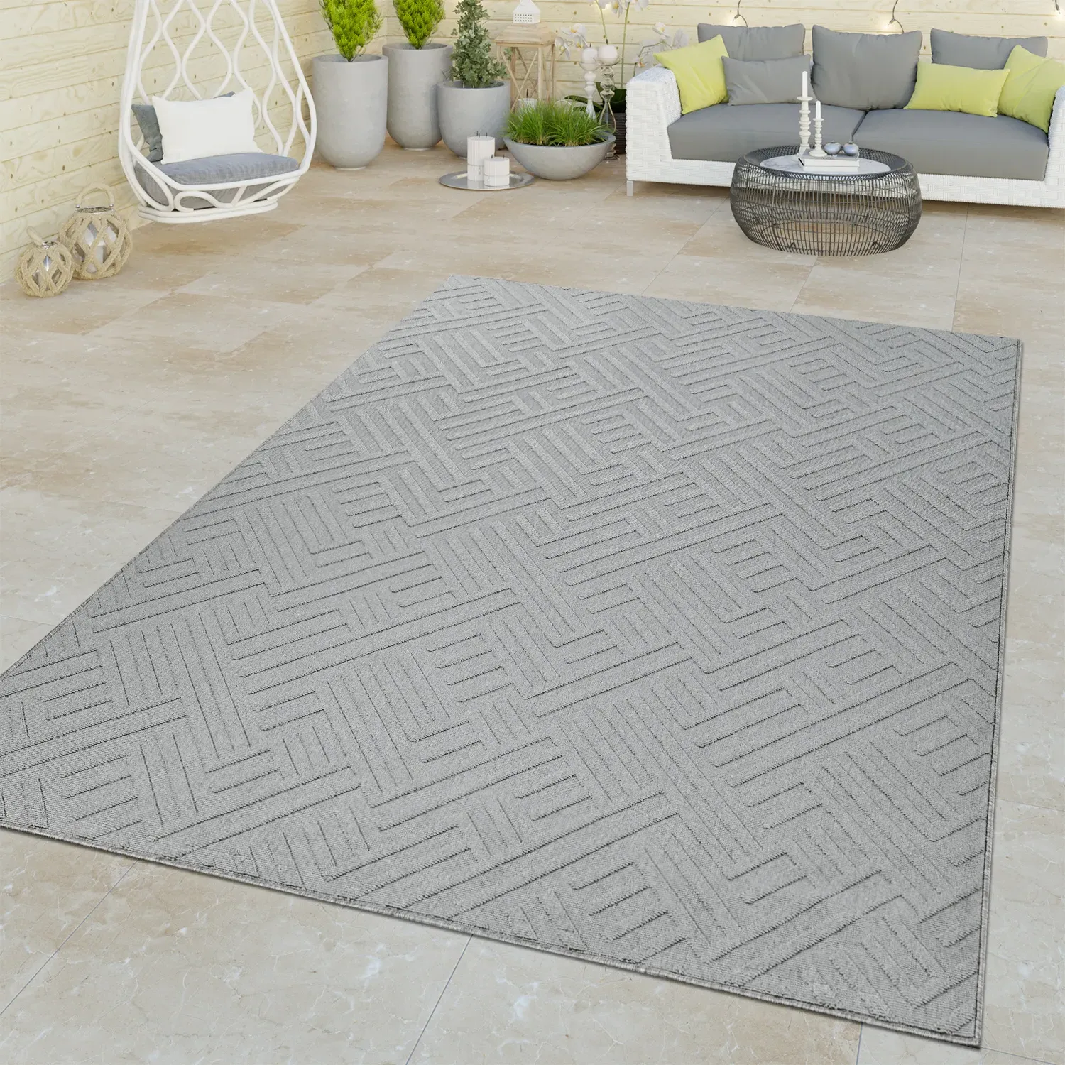 Namaste Indoor Outdoor Rug - White