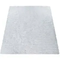 Nizza Shaggy Rug - White, Cotton