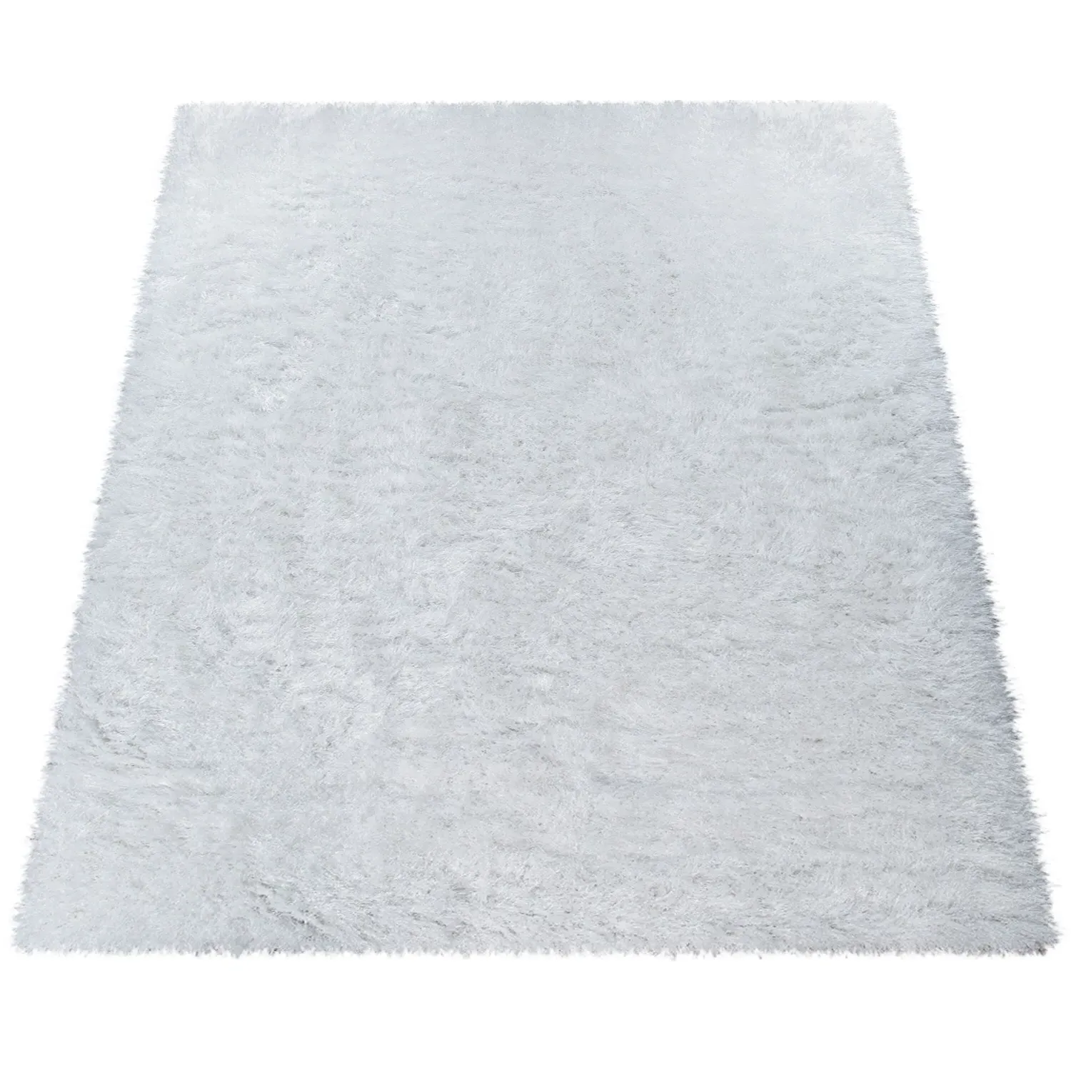 Nizza Shaggy Rug - White, Cotton