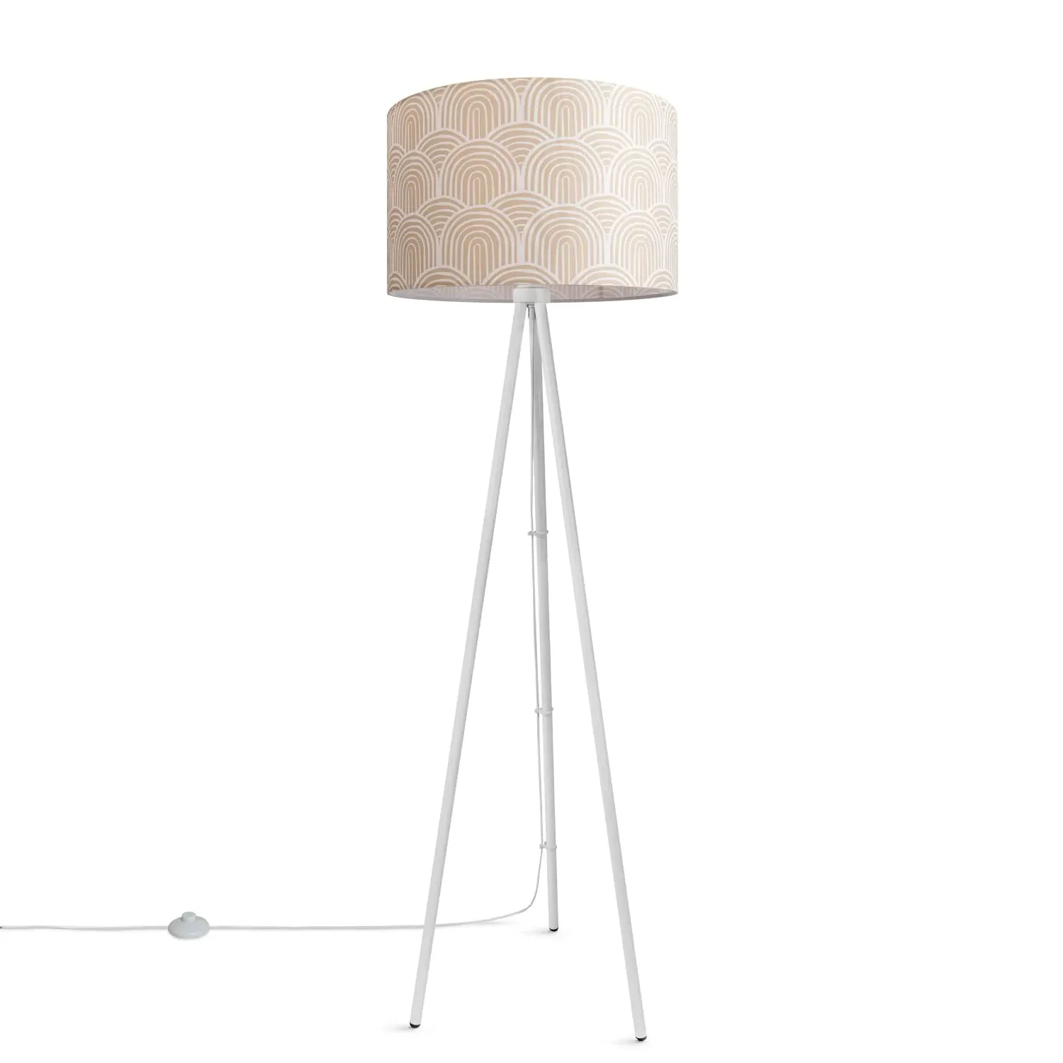 Rica Floor Lamp - White, Steel