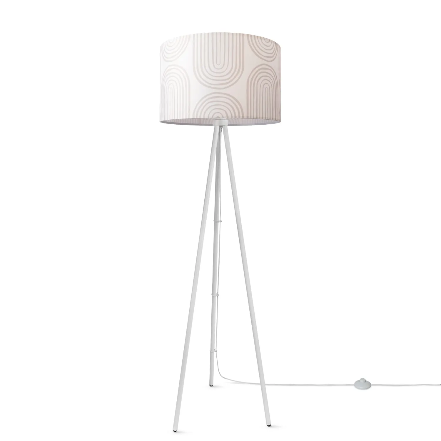 Rica Floor Lamp - White, Steel