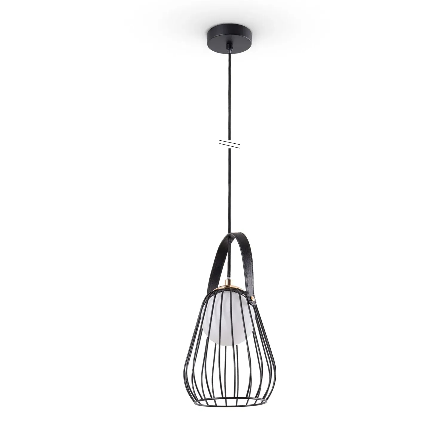 Rici Pendant Light - Black, Steel & Glass product