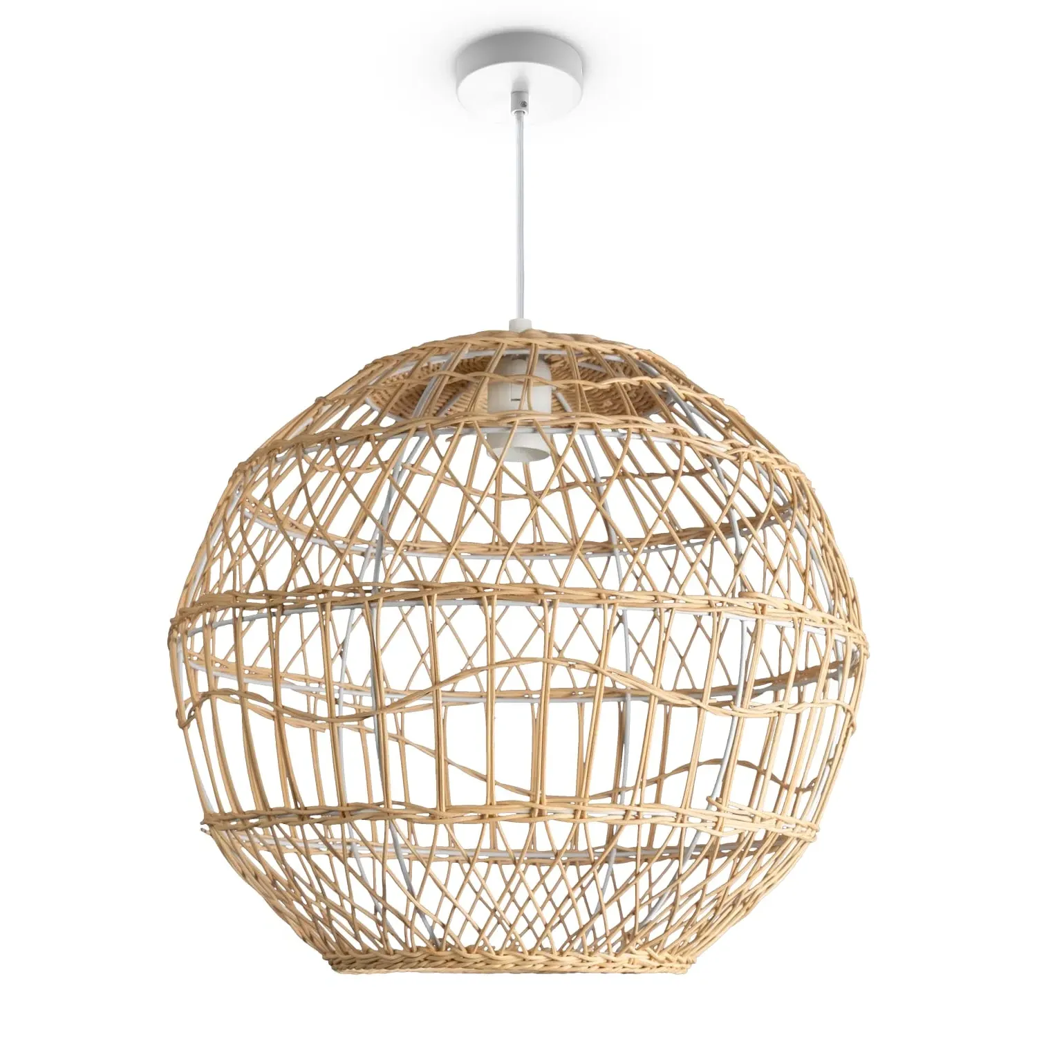 Riha Pendant Light - Cream, Steel