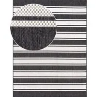 Romana Indoor Outdoor Rug - Anthracite-White