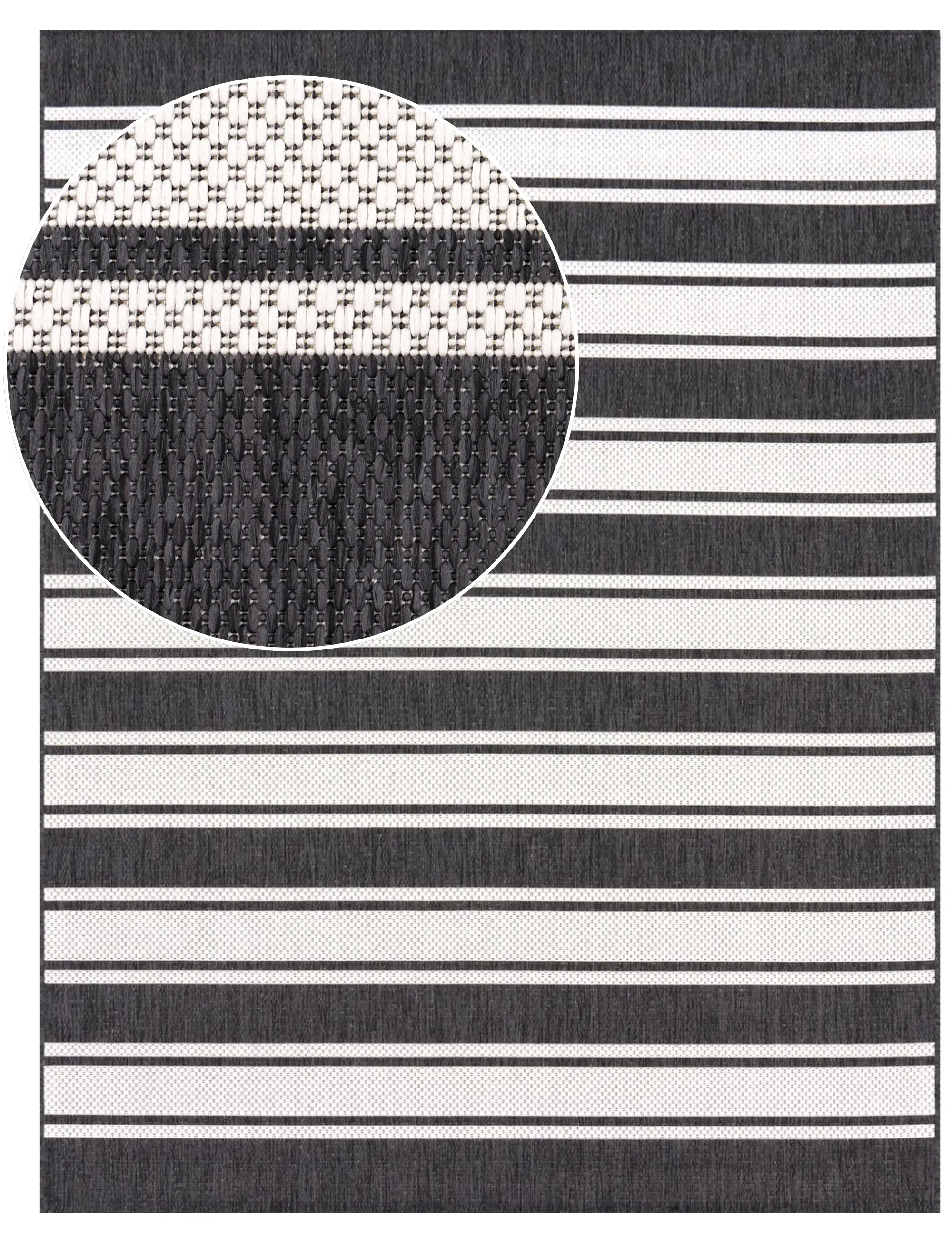 Romana Indoor Outdoor Rug - Anthracite-White image