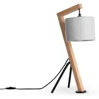 Rowan Table Lamp with Cable Switch - Grey