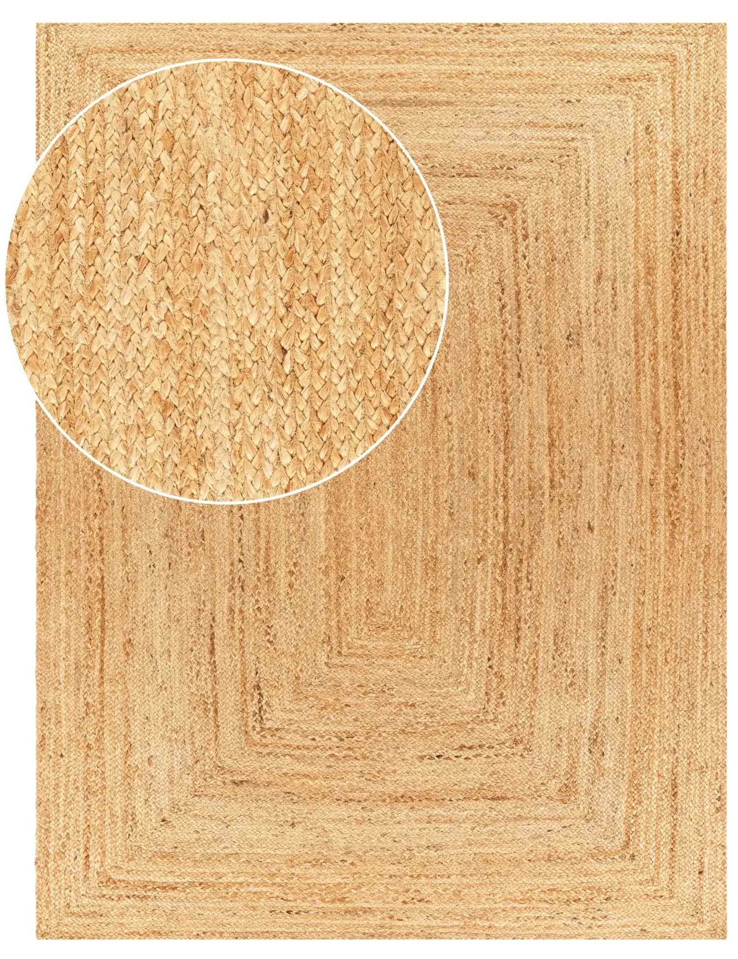 Sakira Braided Rug - Beige, Jute