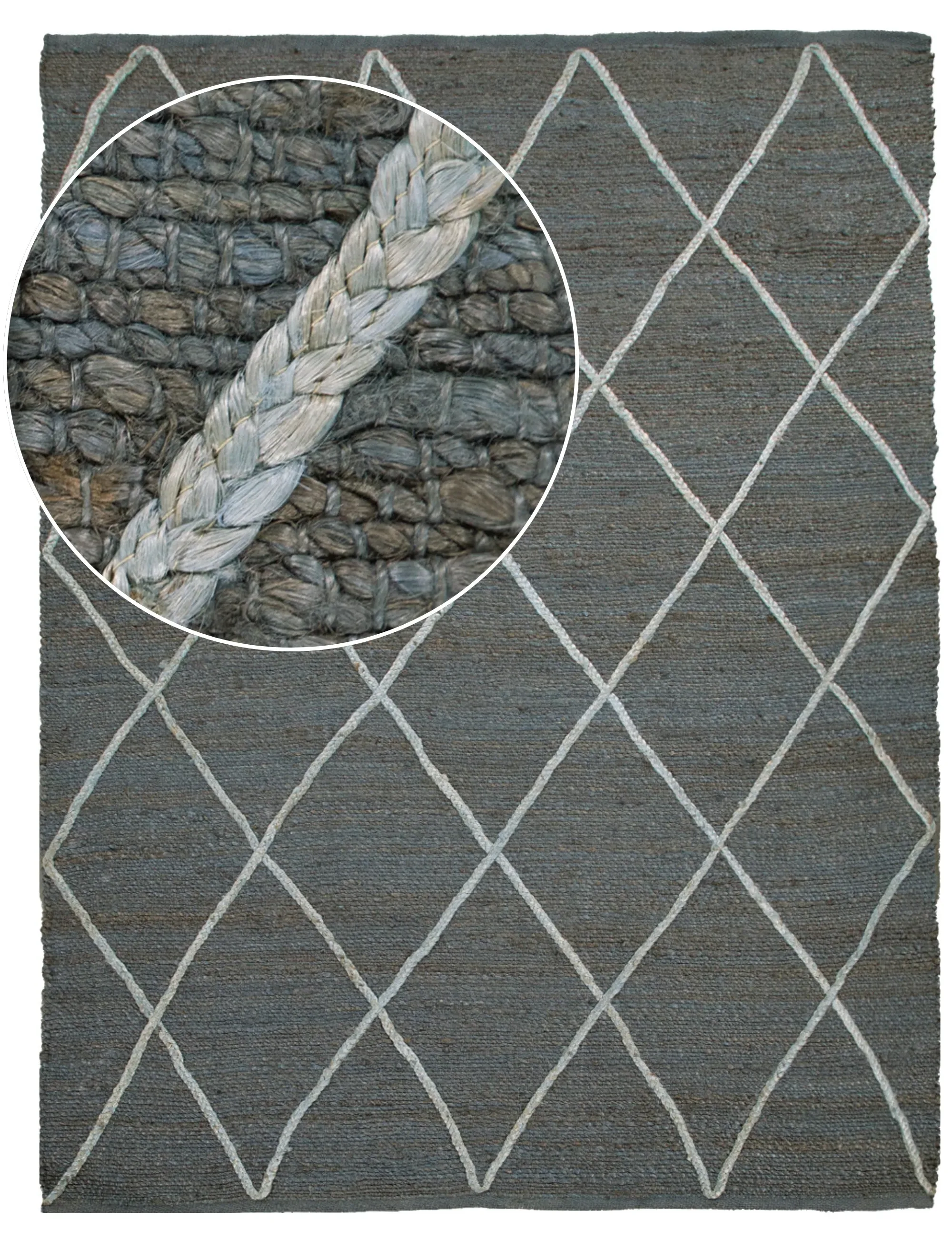 Sakira Flat-Weave Jute Rug - Anthracite product