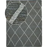 Sakira Flatweave Rug - Anthracite, Jute