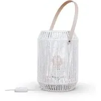 Sepia Table Lamp - White, Bamboo