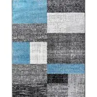 Sinay Geometric Rug - Turquoise