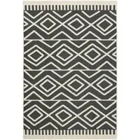 Skyla Reversible Kilim Rug - Anthracite