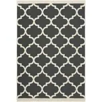 Skyla Reversible Kilim Rug - Anthracite
