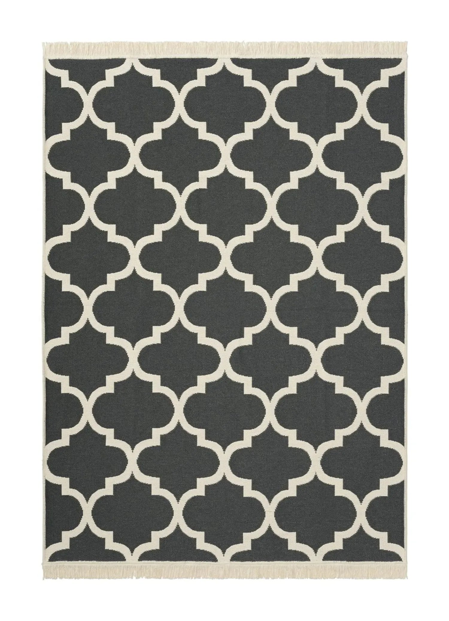 Skyla Reversible Kilim Rug - Anthracite