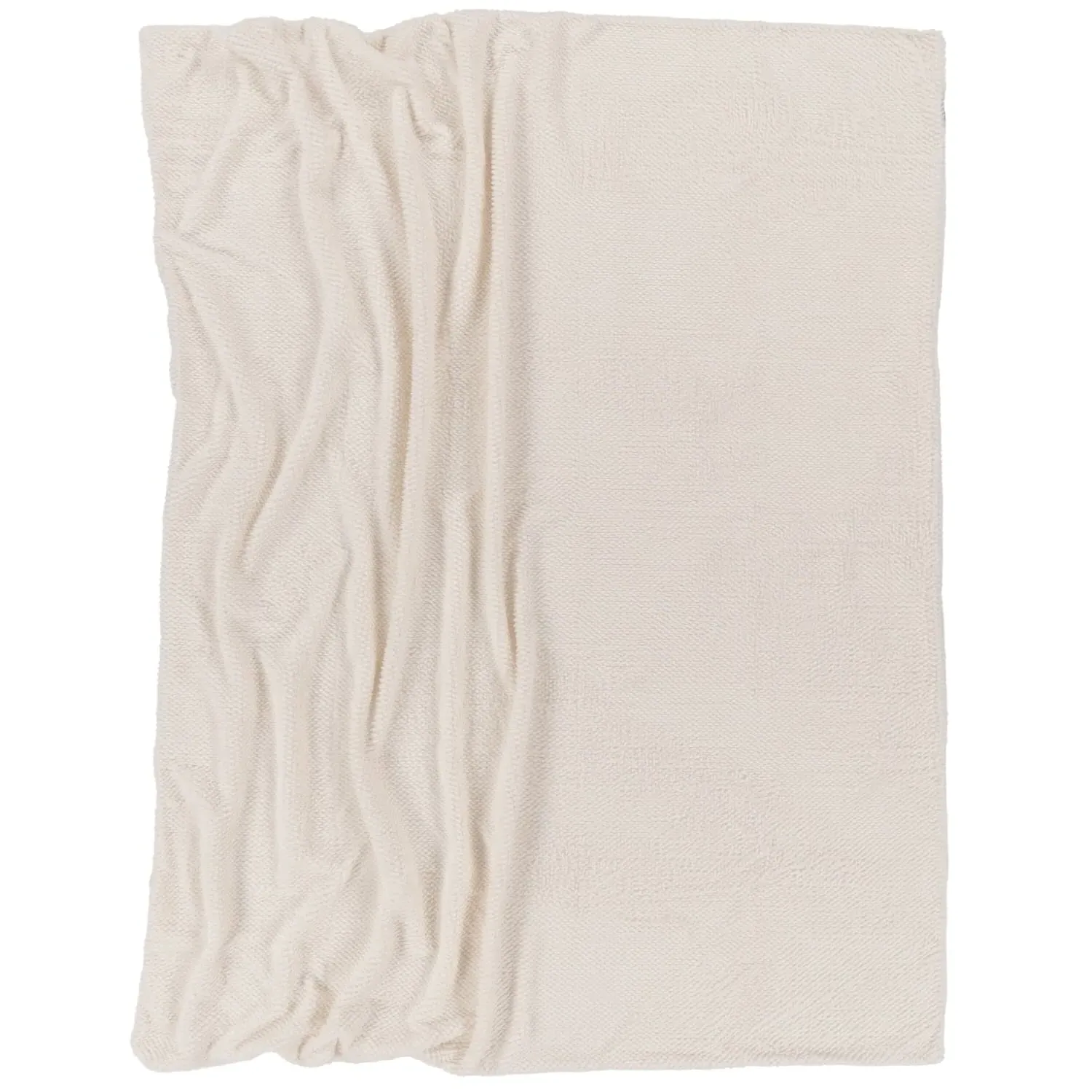 Soraya Throw Blanket - Cream, Polyester