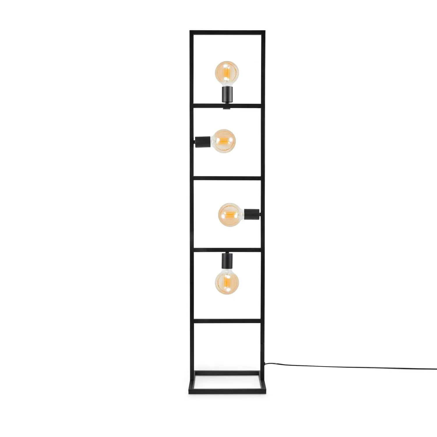 Sorel Floor Lamp with 4 Sockets - Black, Steel image