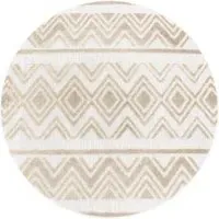 Stylo Indoor Outdoor Rug with 3D Diamond Pattern - Beige