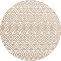 Stylo Indoor Outdoor Rug with Diamond Pattern - Beige