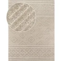 Stylo Indoor Outdoor Rug with Diamond Pattern - Beige
