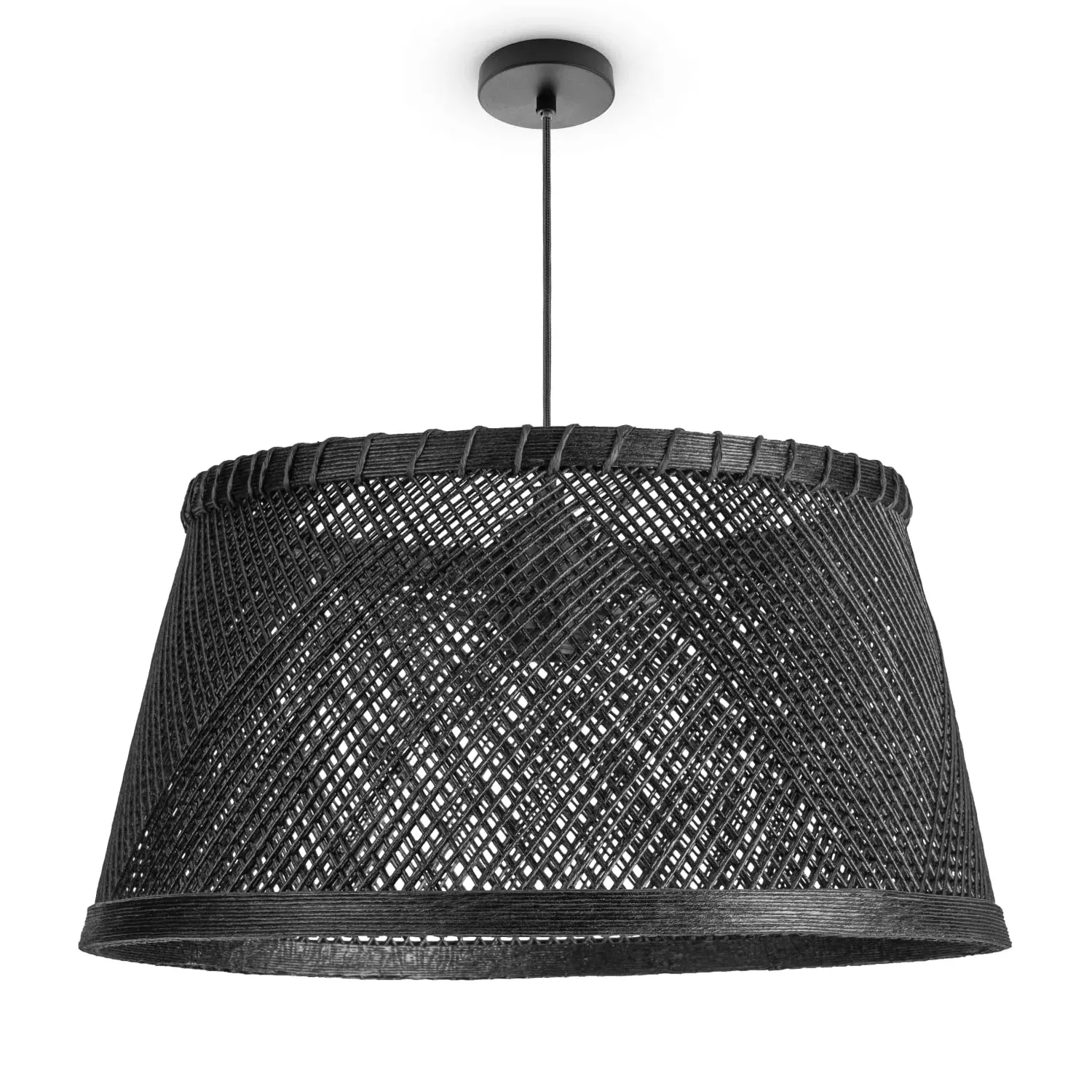 Taro Pendant Light with Adjustable Length - Black, Steel