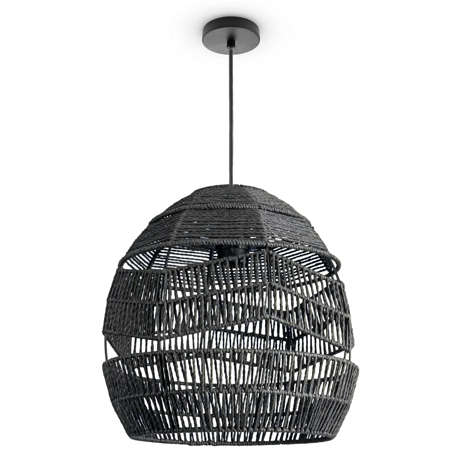 Taro Pendant Light with Adjustable Length - Black, Steel