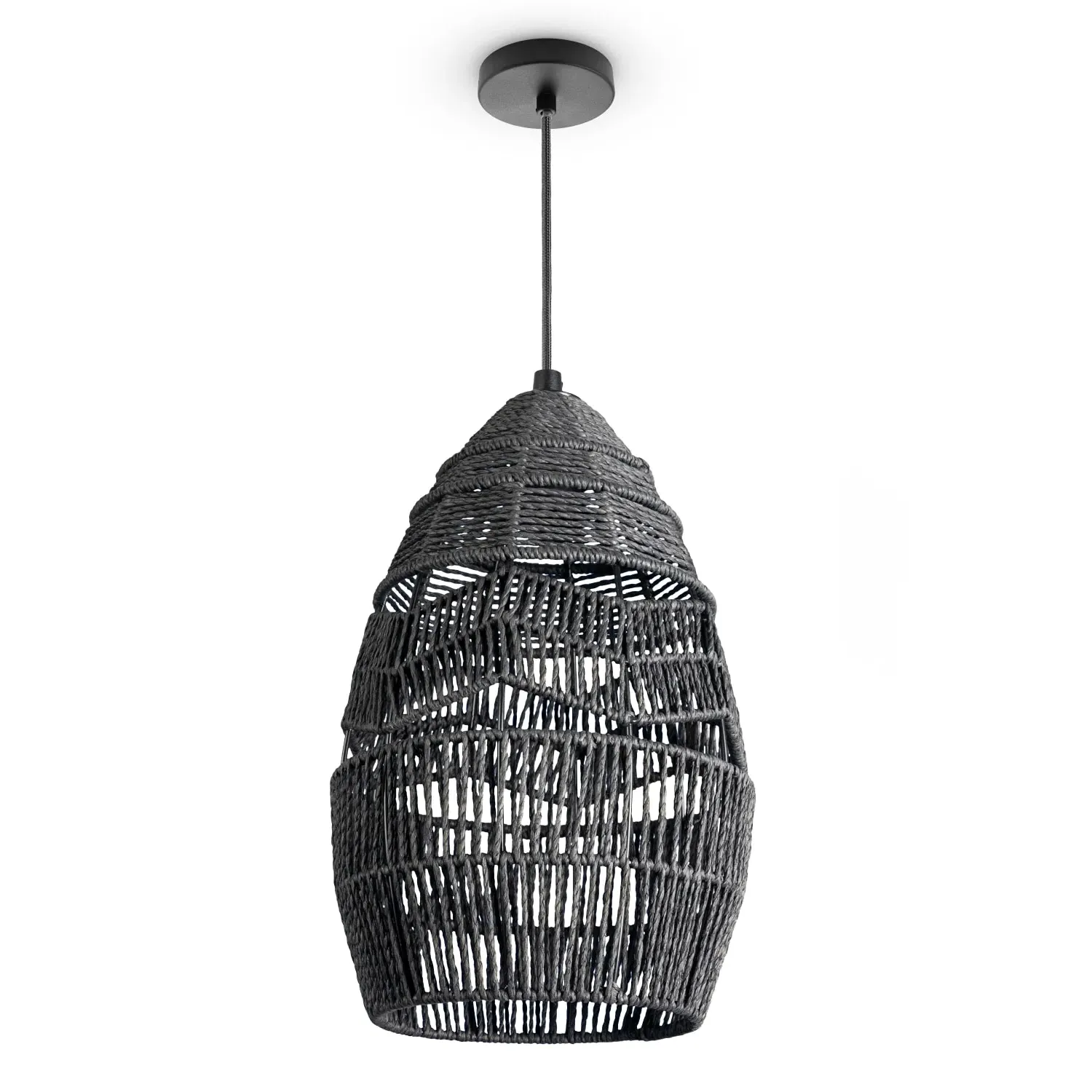 Taro Pendant Light with Adjustable Length - Black, Steel image