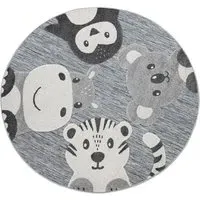 Twitara Indoor Outdoor Kids Rug - Grey