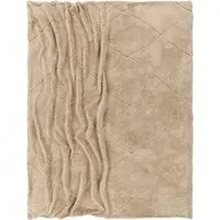 Utah Throw Blanket - Beige, Polyester