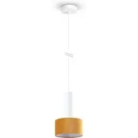 Venta Pendant Light with Adjustable Length - Beige, Fabric
