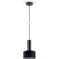 Venta Pendant Light with Adjustable Length - Black, Fabric