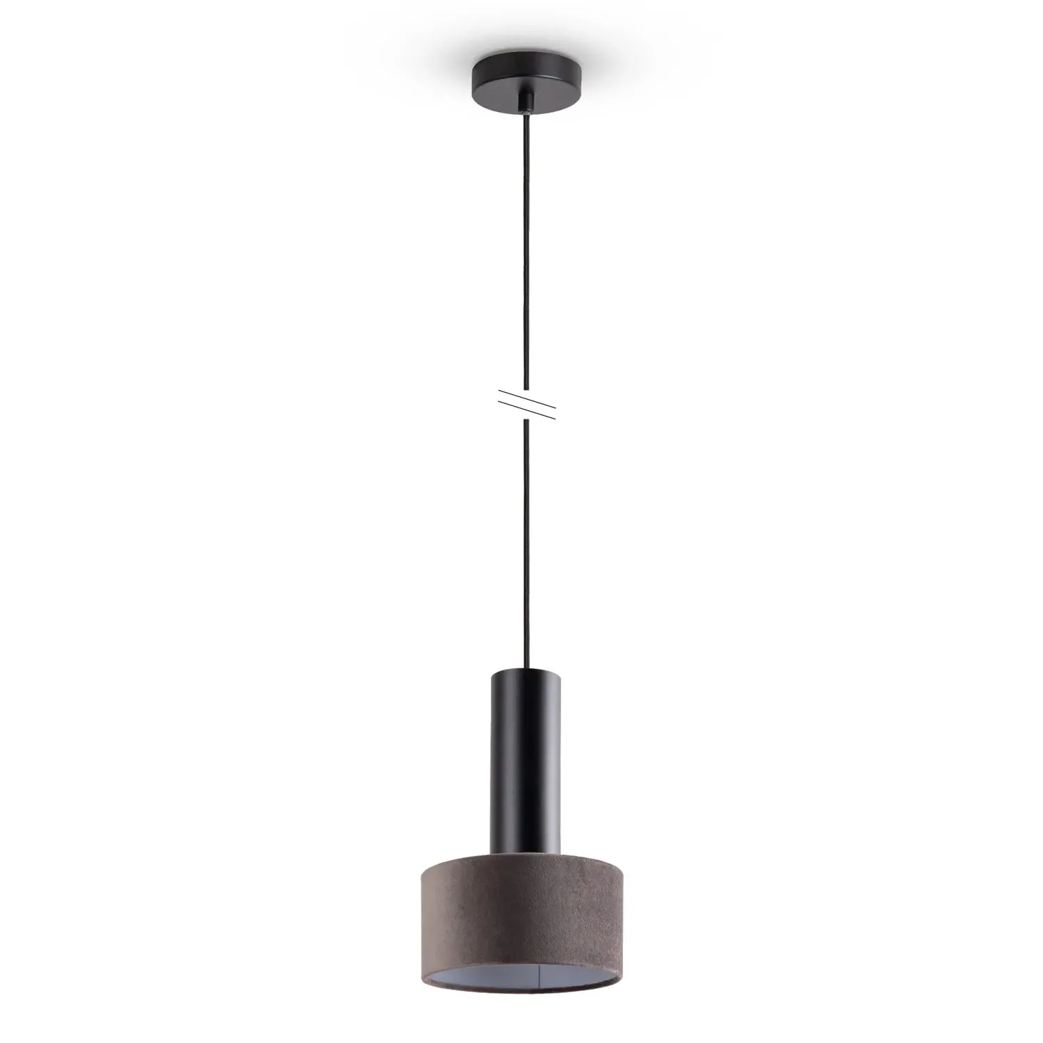 Venta Pendant Light with Adjustable Length - Dark Grey, Fabric