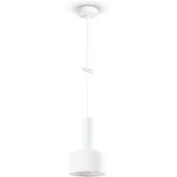 Venta Pendant Light with Adjustable Length - White, Fabric