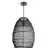 Vita Pendant Light - Black, Rattan