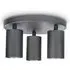 Vito 3-Socket Wall and Ceiling Light - Black, Aluminum