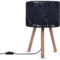 Volta Table Lamp - Black, Wood