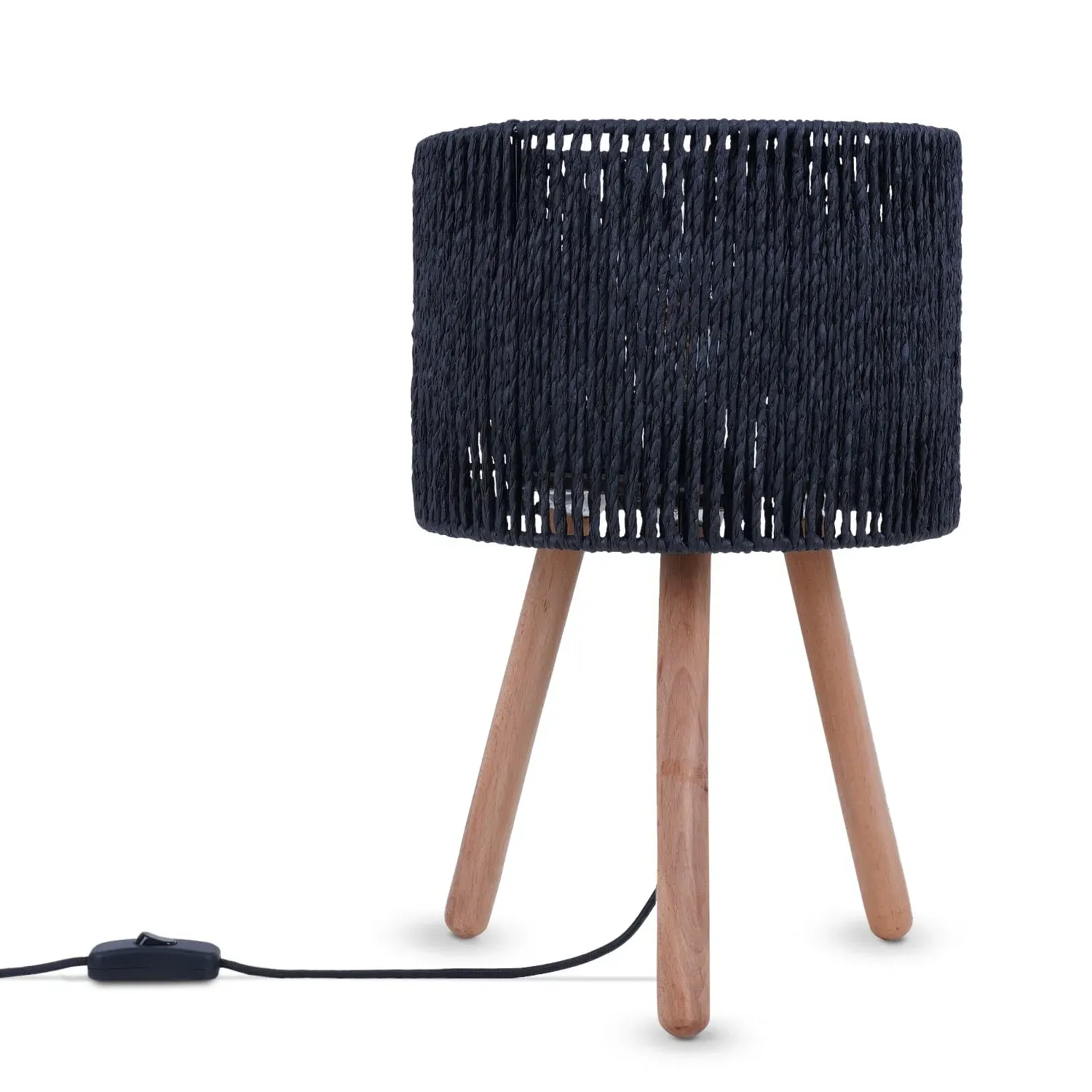 Volta Table Lamp - Black, Wood