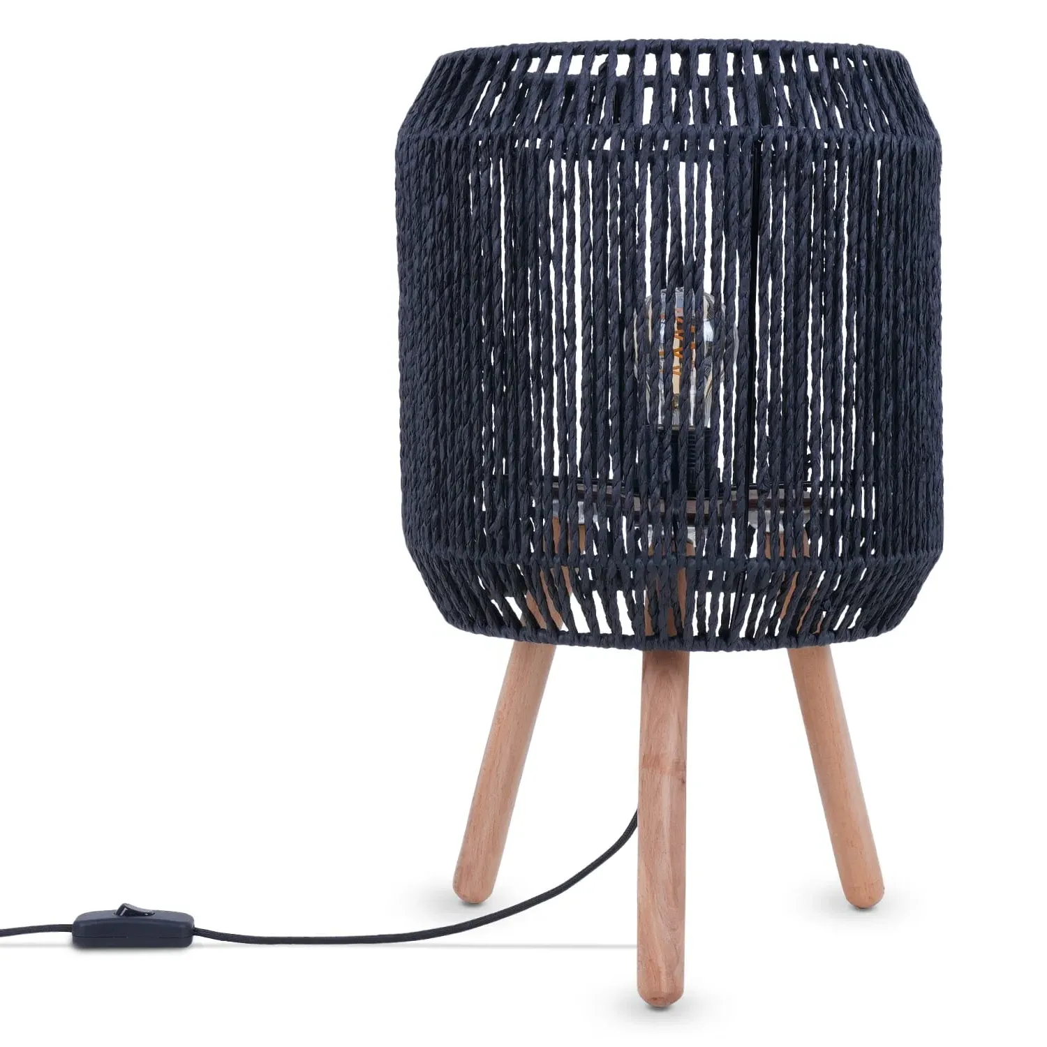 Volta Table Lamp - Black, Wood image