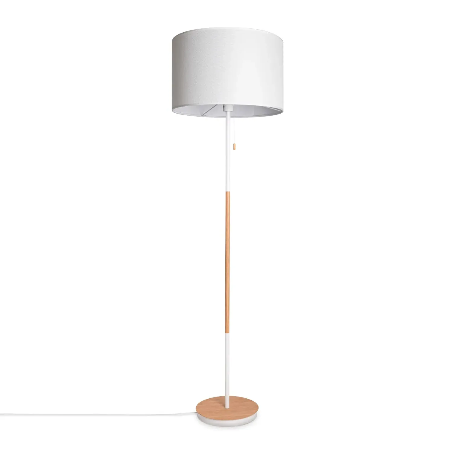 Zeko Floor Lamp - Cream, Fabric