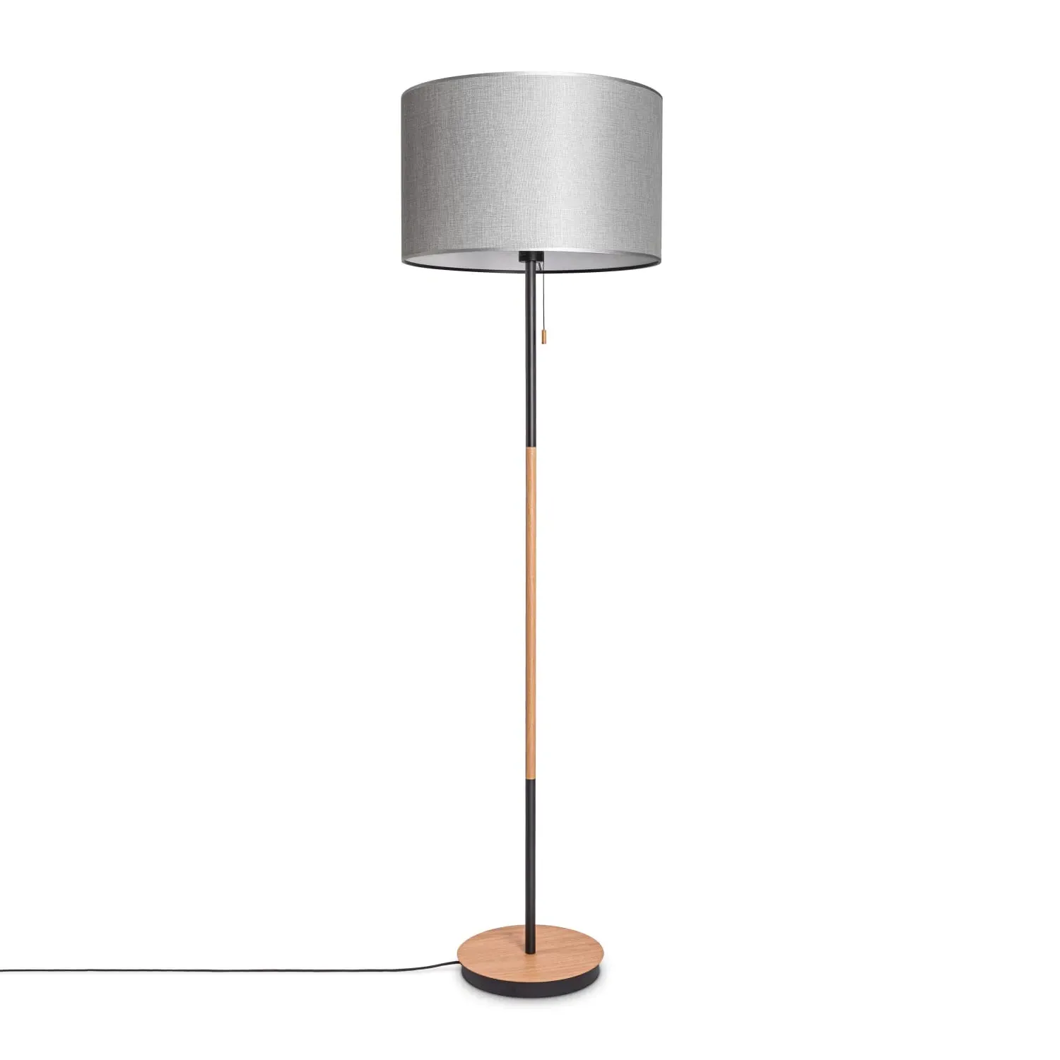 Zeko Floor Lamp - Dark Grey, Fabric