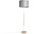 Zeko Floor Lamp - Light Grey, Fabric