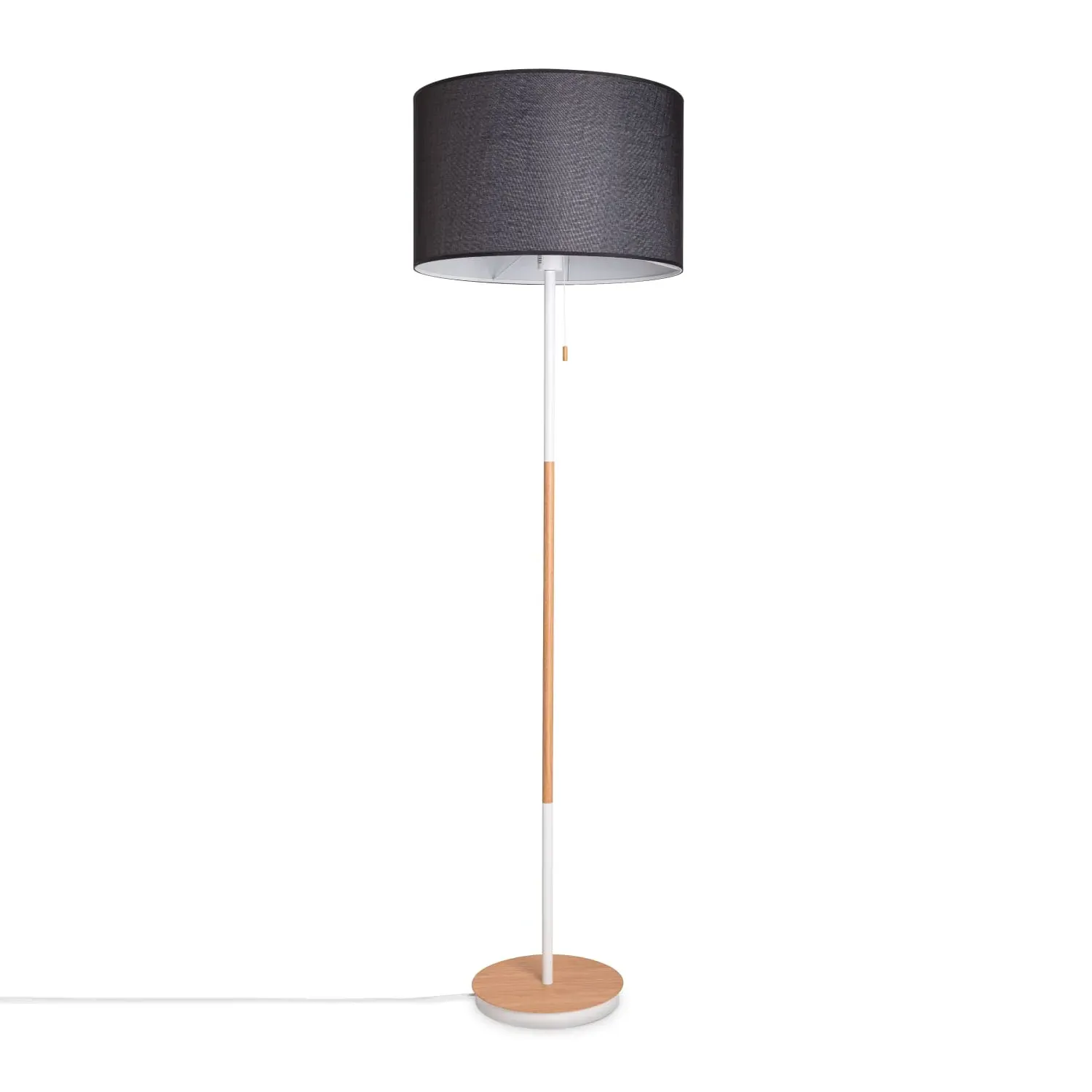 Zeko Floor Lamp - White, Fabric