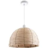Zeno Pendant Light - Off-White, Wood