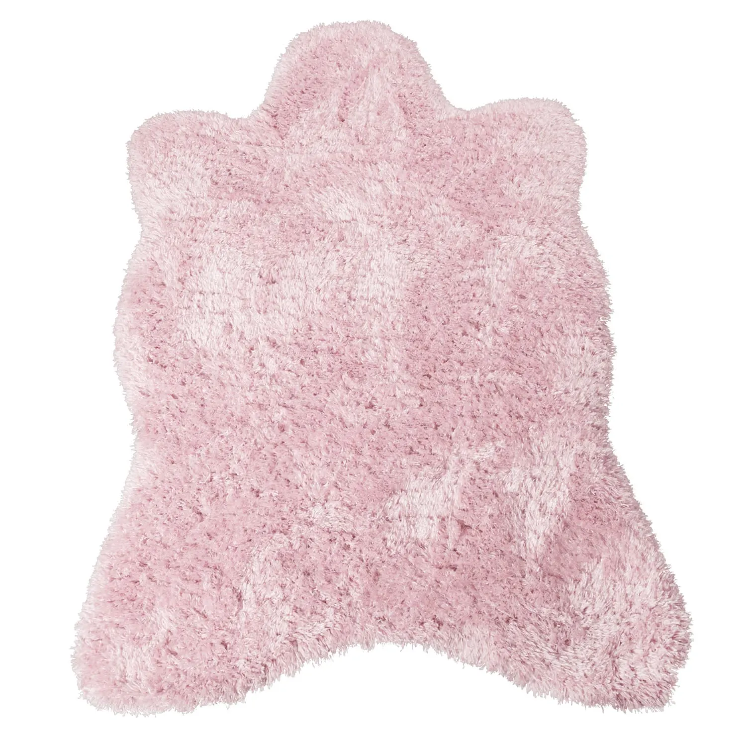 Zoe Bear Skin Shape Rug - Pink, Cotton
