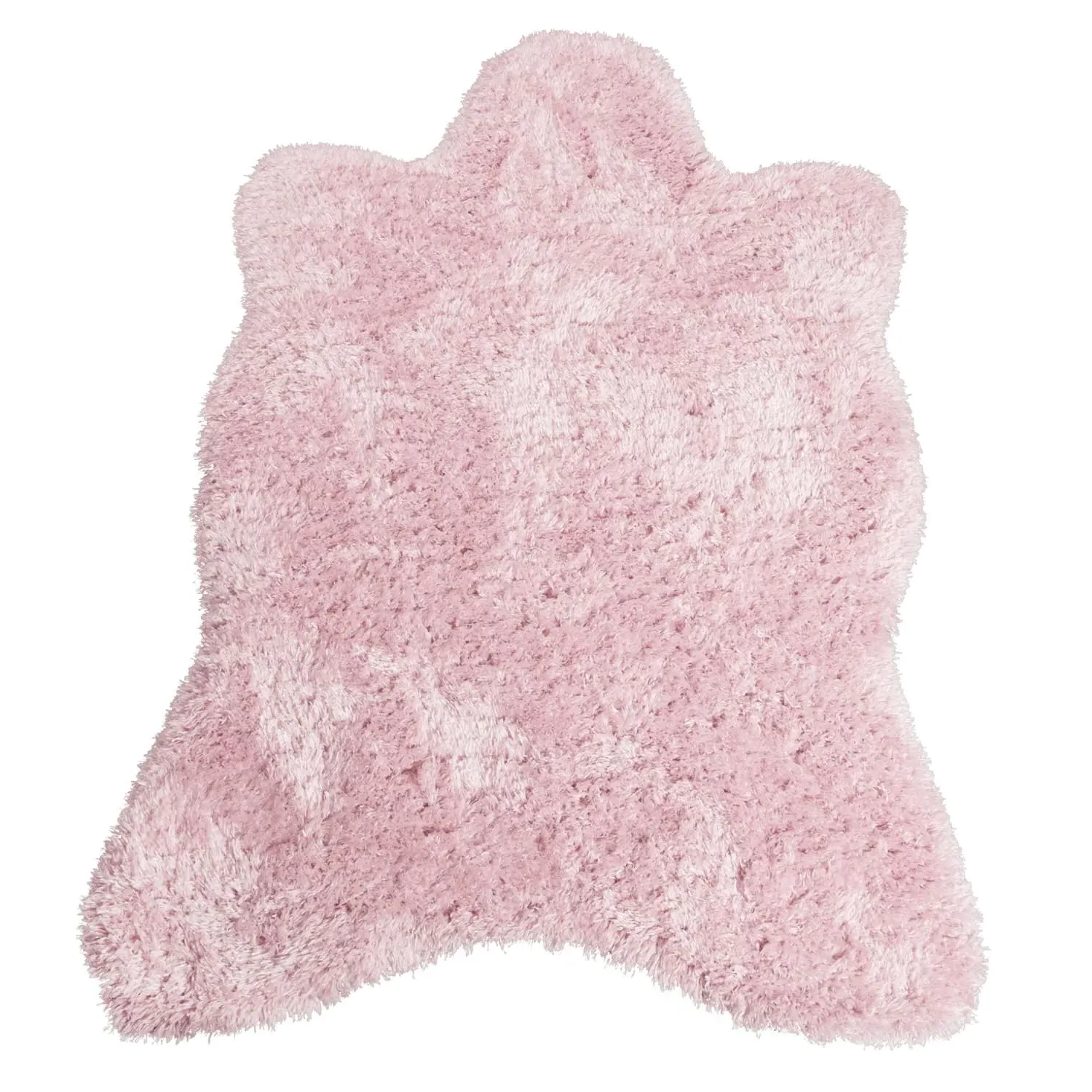Zoe Bear Skin Shape Rug - Pink, Cotton
