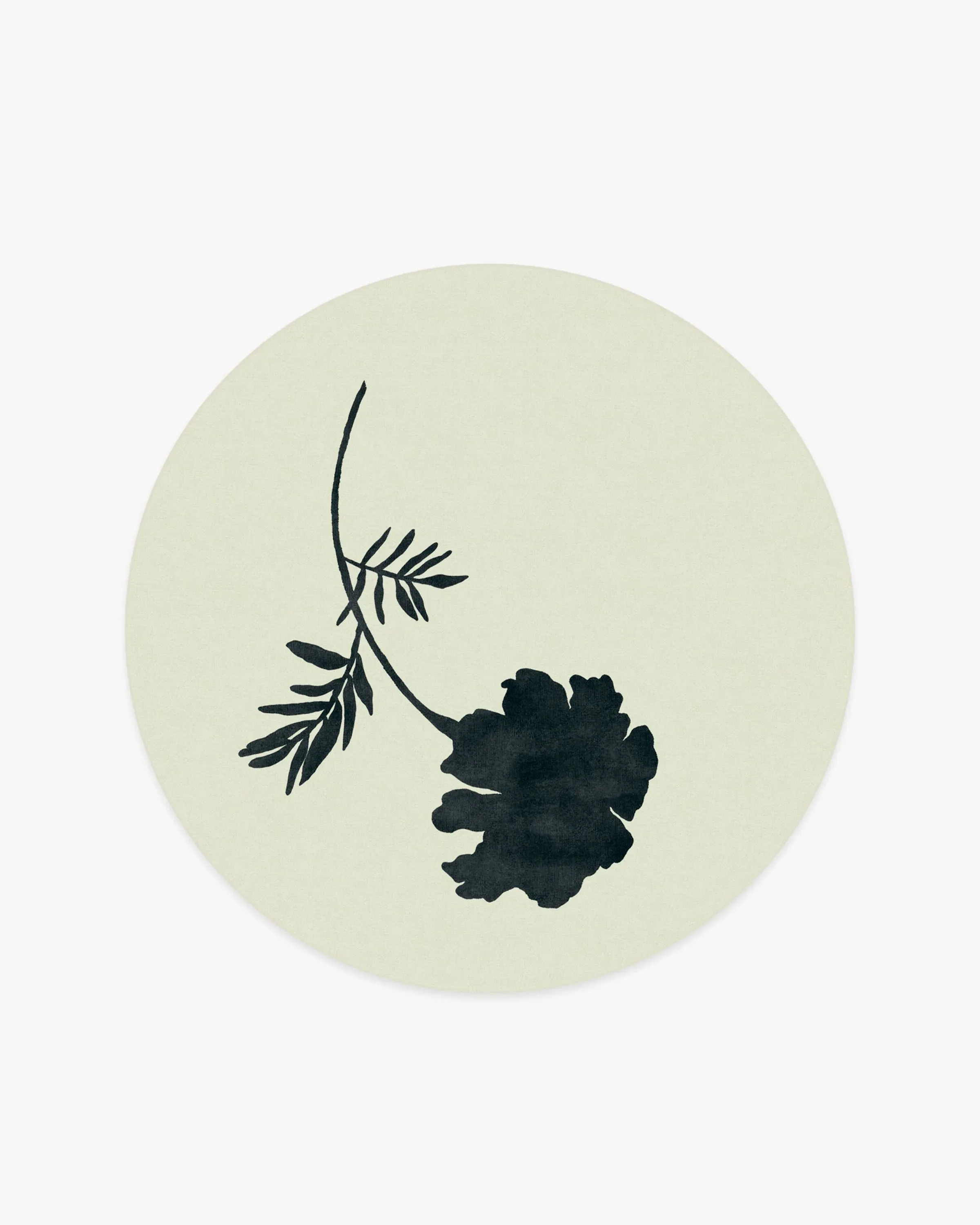 185cm Round Area Rug - Ivory & Charcoal image