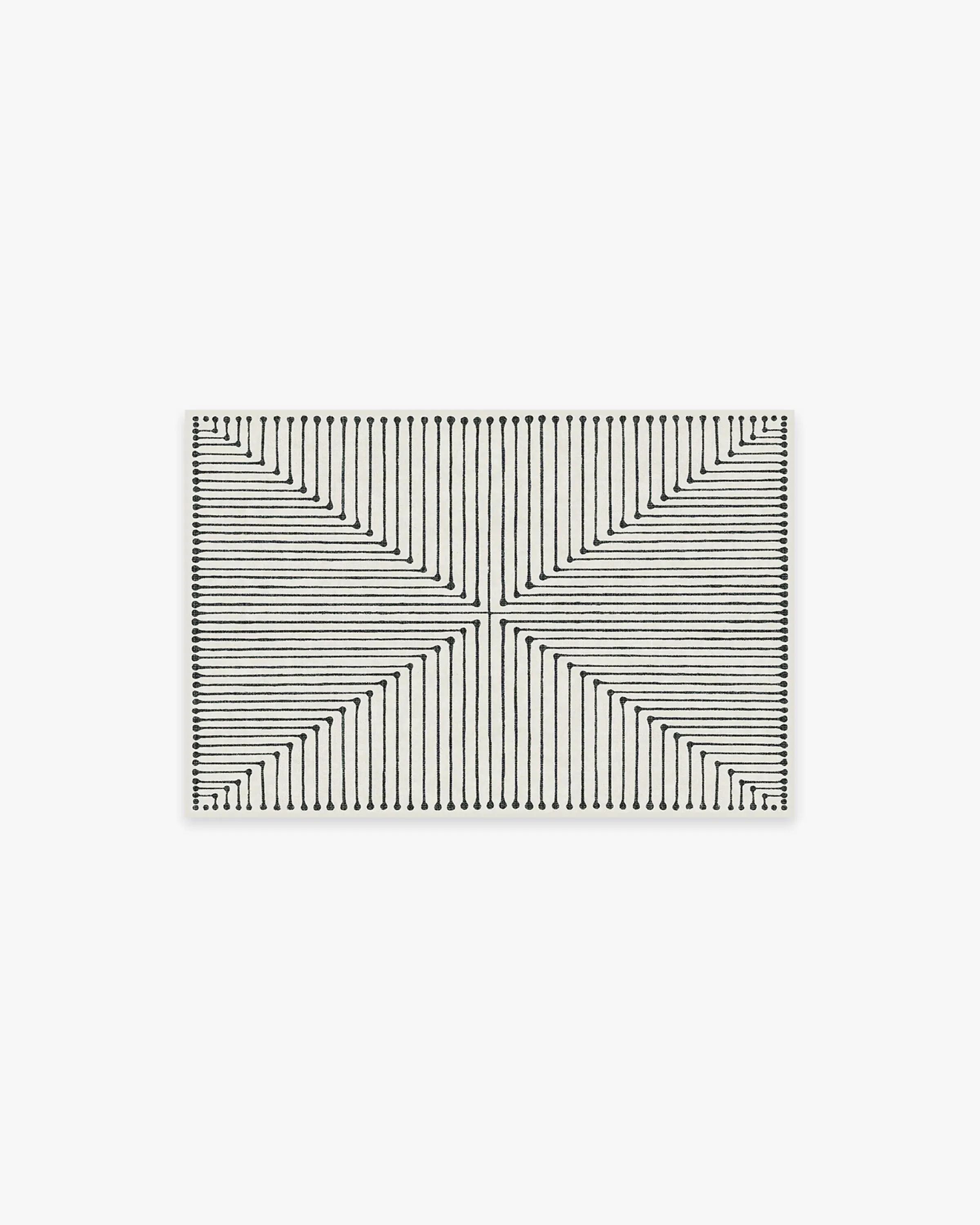 Accent Area Rug Machine Washable - Black, Ivory image