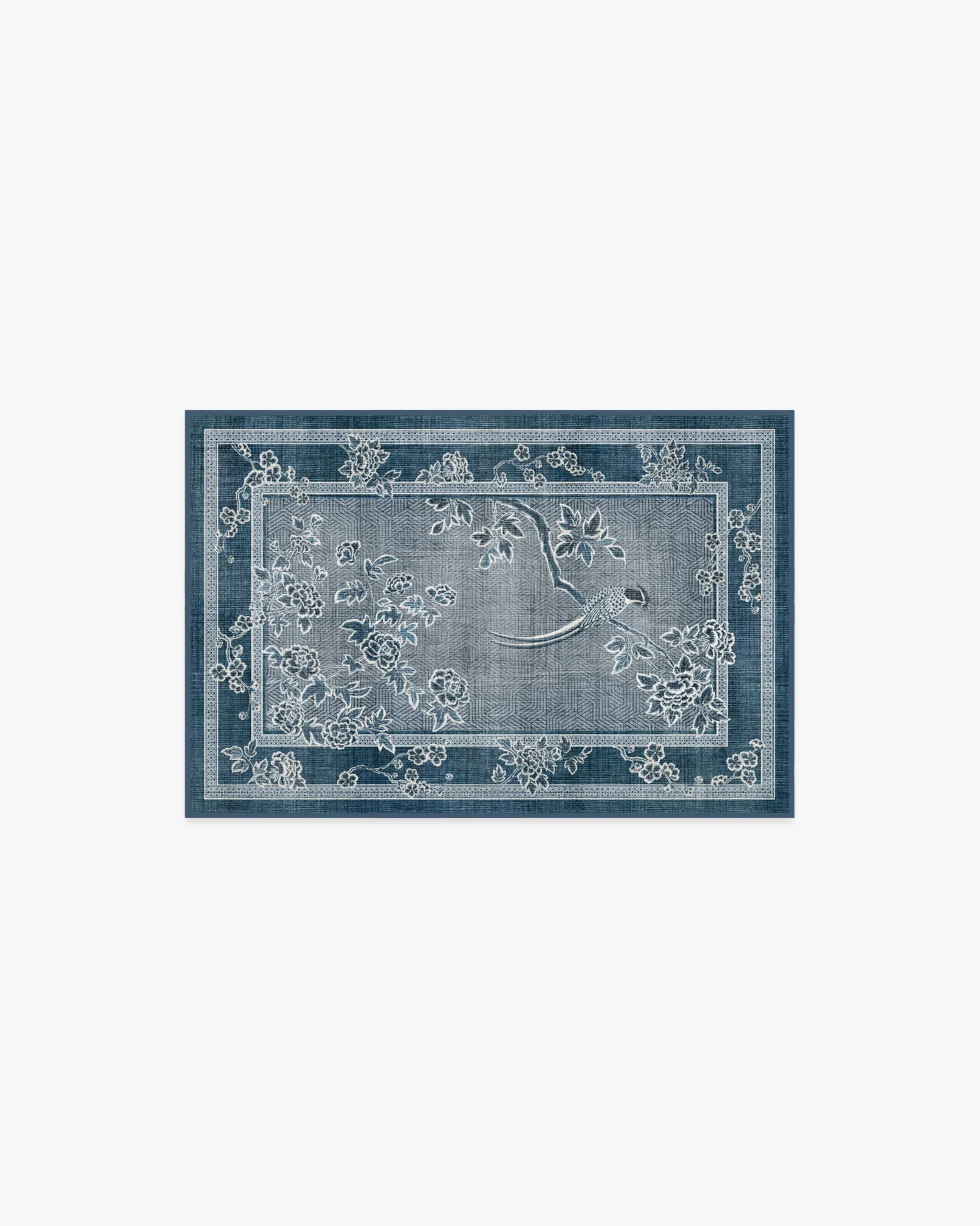 Accent Area Rug Machine Washable - Blue image