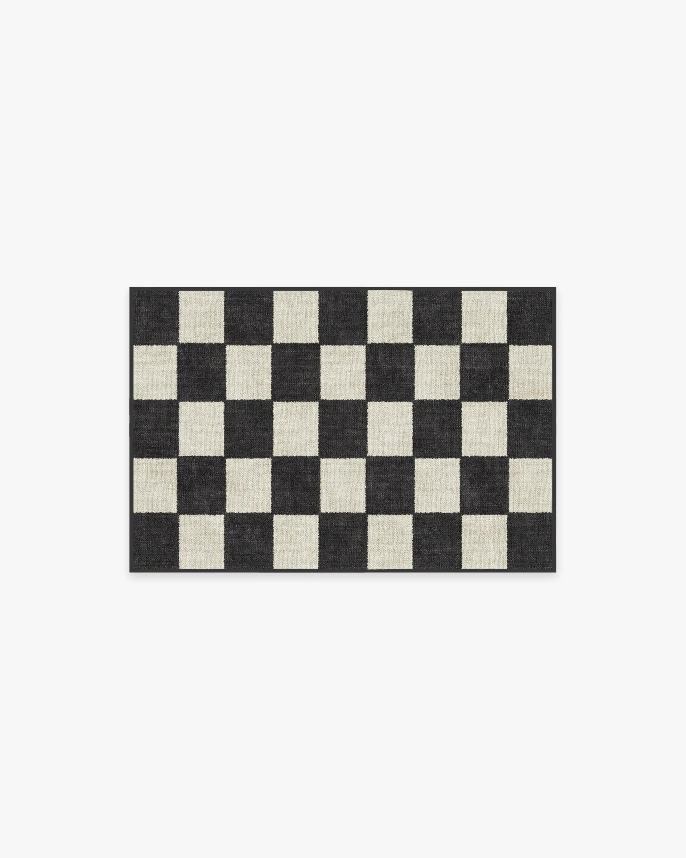 Area Rug Machine Washable - Black, Chenille image