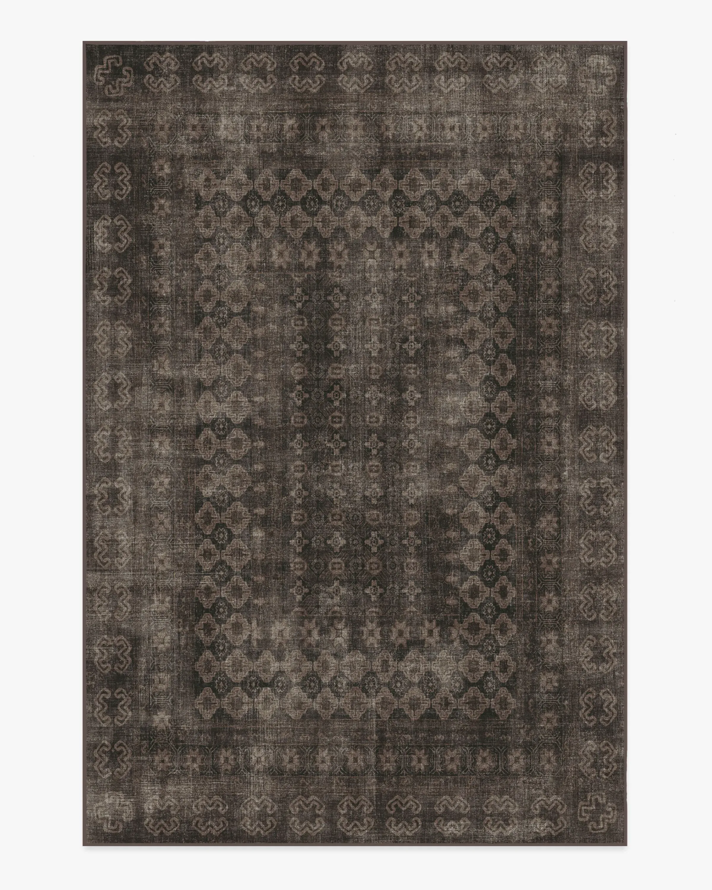 Area Rug Machine Washable - Black